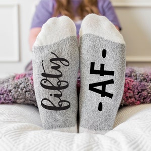 50th Birthday gift for women, Fifty AF, 50th birthday socks, funny socks with sayings