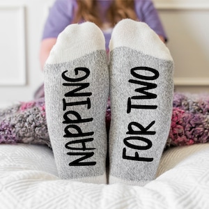 Napping for two SOCKS, Funny Pregnancy Mother&#39;s Day Gift, Pregnancy Announcement
