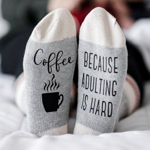 Coffee Because Adulting is Hard, Gift for Coffee Lover, Mother's Day Gift, Coffee Christmas Gift