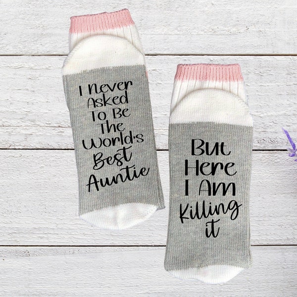 Aunt Socks, Gift for Aunt , Best Aunt Ever,  New Aunt Gifts , Auntie Gift , Aunt Birthday, birth announcement