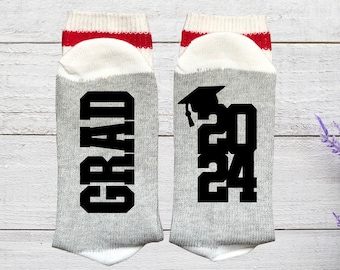 GRAD 2024 GIFT, Socks, Senior 2024, Graduation Gift, Graduation 2024 Gift, Grad socks, Christmas gift for grad, Class of 2024