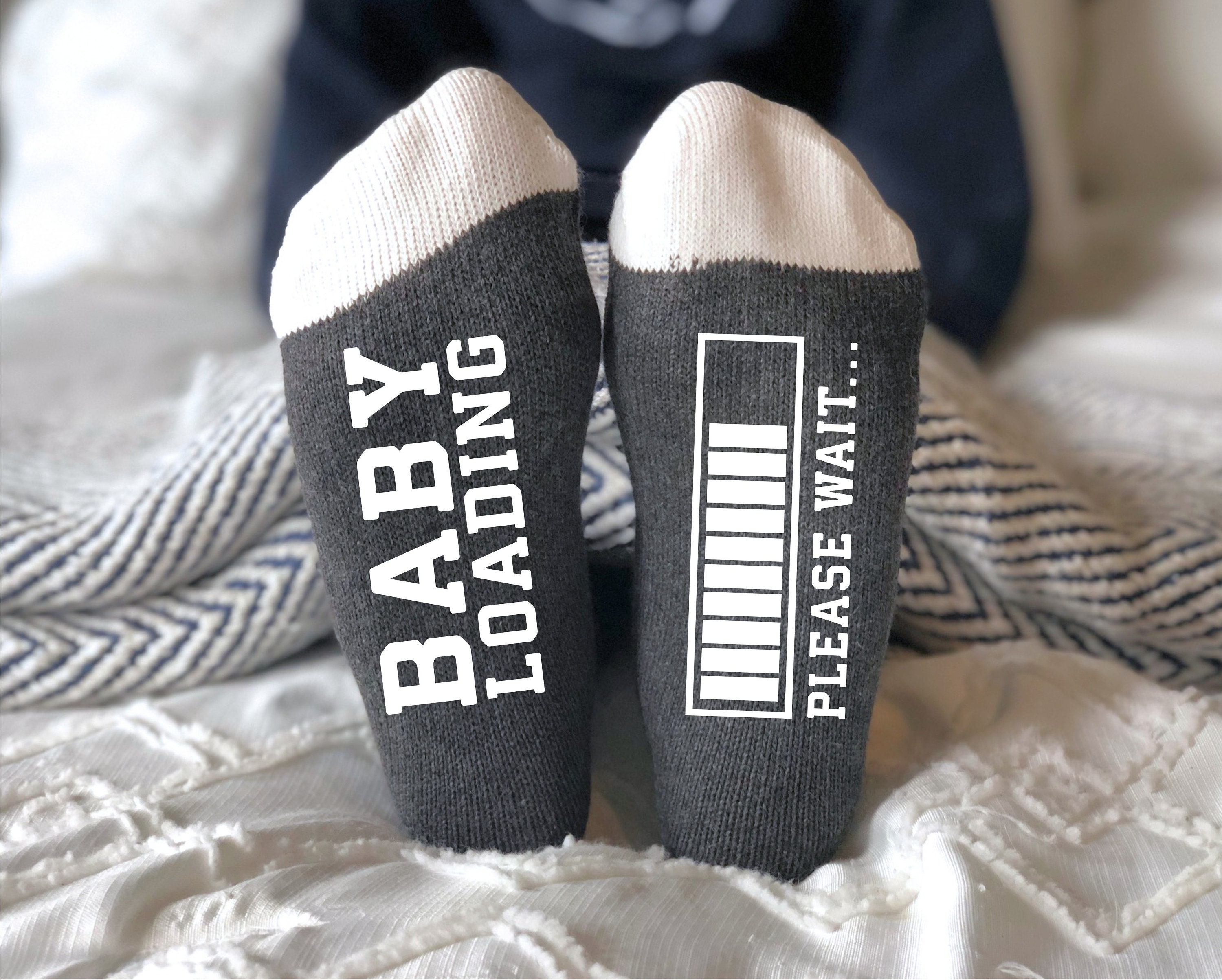 Baby Loading Please Wait socks Funny Pregnancy socks Etsy España