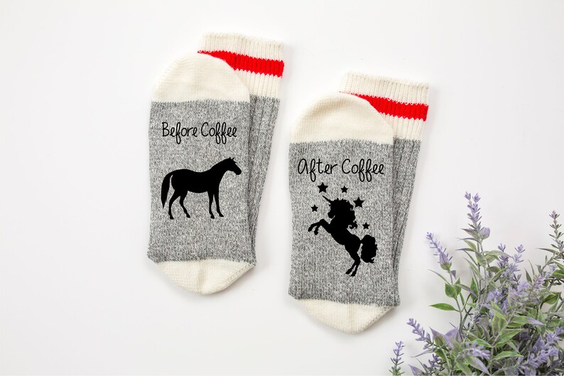 Funny socks Unicorn Socks Unicorn Birthday Gift BeforeAfter Coffee Mother/'s Day gift gift gift for her coffee lover funny gift