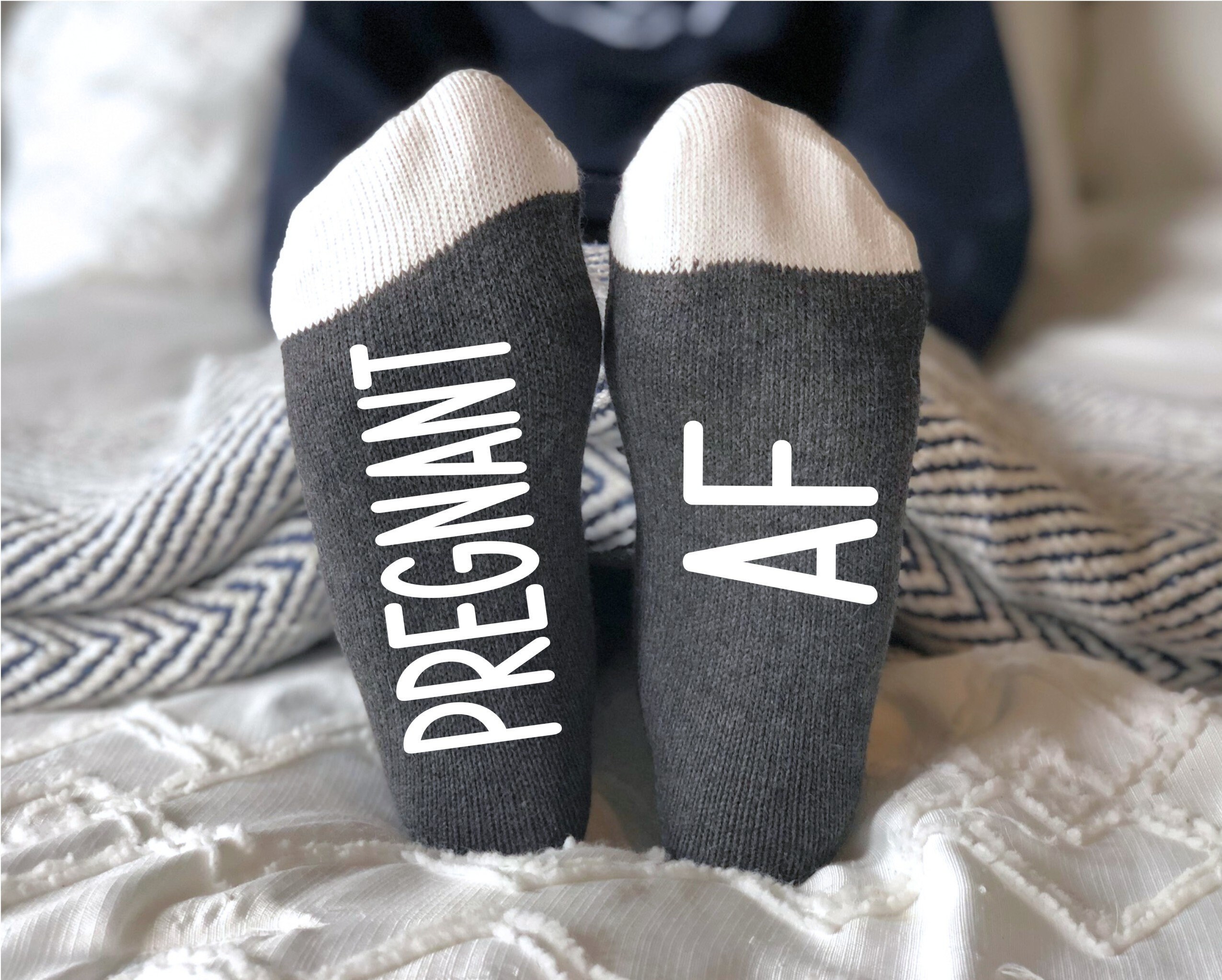 PREGNANT AF SOCKS Funny Pregnancy Mother's Day Gift Etsy