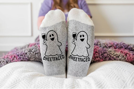 Funny Halloween Socks, Sheetfaced , Halloween socks for women, Halloween Socks for men, Halloween party favor, Halloween costume