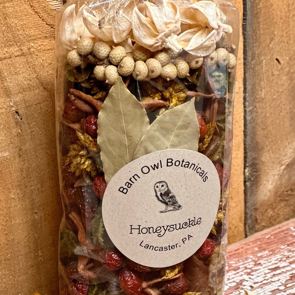 Honeysuckle Potpourri - Blooming Spring Flowers w/ Jasmine, Lilies, and Sweet Honey | Clean and Bright Colored Scented Botanicals
