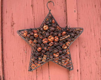 Pumpkin Spice Potpourri Star - 9" Metal Mesh Star filled with Handmade Blend of Scented Botanicals