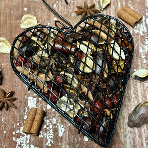 Baking Day Mesh Heart 6 Metal Heart filled with Scented Botanicals, a Warm Inviting Kitchen Fragrance Decorative Metal Hook included image 2