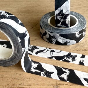 1 Rolle | 15 mm x 20 mm | Tuxedo Katze (Lucy) WASHI TAPE