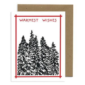 Warmest Wishes Snowy Trees CARD