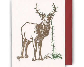 Elk with Lights CARD