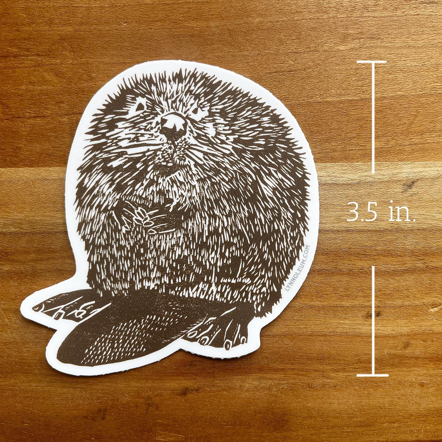 Beaver Linocut STICKER - Etsy