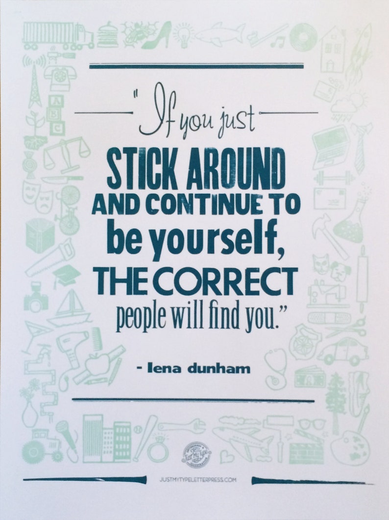 Lena Dunham quote 18x24 image 1