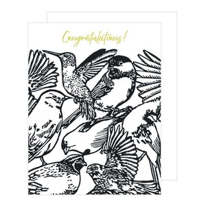 Congratulations Blockprint Gold Foil CARD