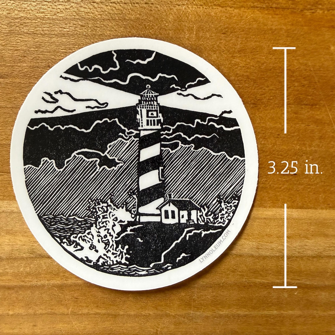 Lighthouse in a Storm STICKER - Etsy