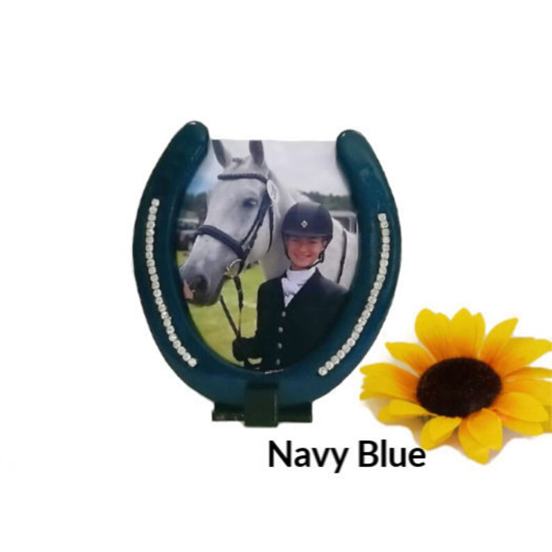 Horseshoe Art Horse Picture Frame Horseshoe Picture Frame Etsy