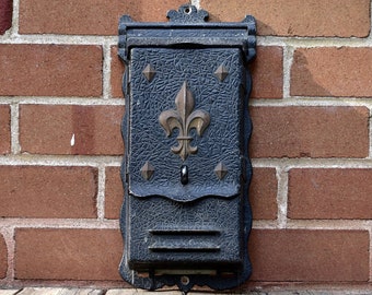 Remington Mailbox - Fleur De Lys - Vertical Wall Mountable - REMINGTON HARDWARE CO. - Antique Mailbox