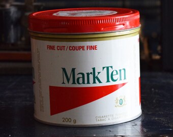 Vintage Mark Ten Tobacco Tin - 200g - Canadian Imperal Tobacco Company - MARK  TEN CIGARETTES - Metal Advertising Container - Made in Canada - Etsy Sweden