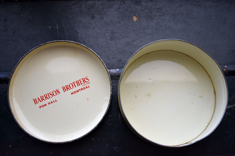 Harrison Brothers Limited Quebec Pom Holiday Fruit Cake Tin Montreal POM HOLIDAY BREAD Canada
