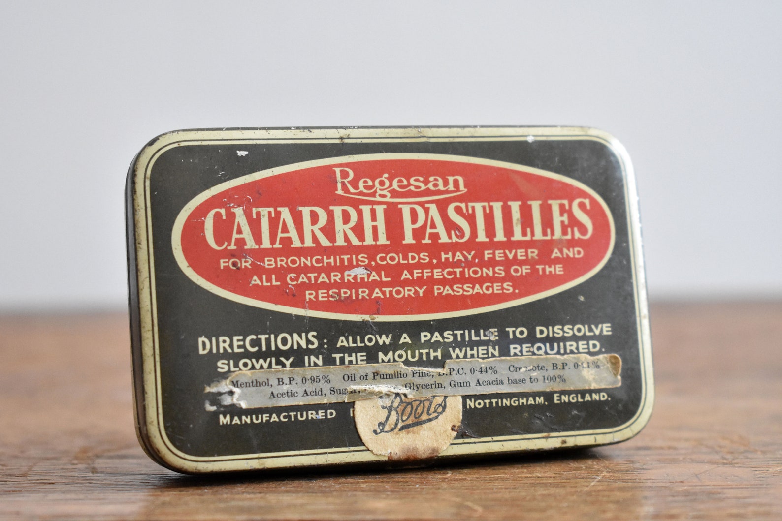Boots Regesan Catarrh Pastilles Tin Boots Pure Drug Co. Ltd. Etsy