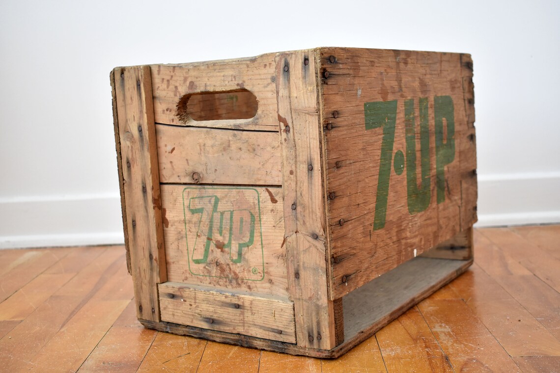 Vintage Crate 7UP Soda Bottle Box Wood Crate Seven-up | Etsy