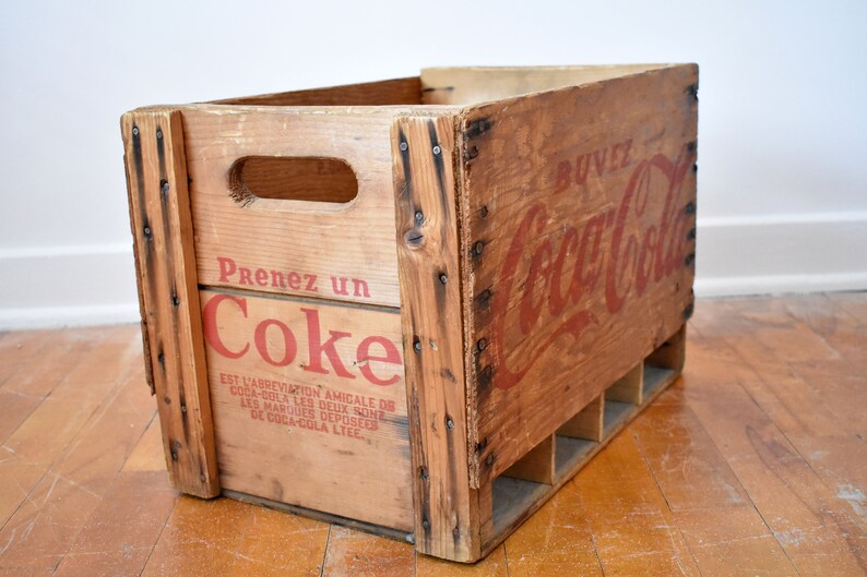Vintage Coca Cola Wooden Crate Soft Drink Collectible Etsy
