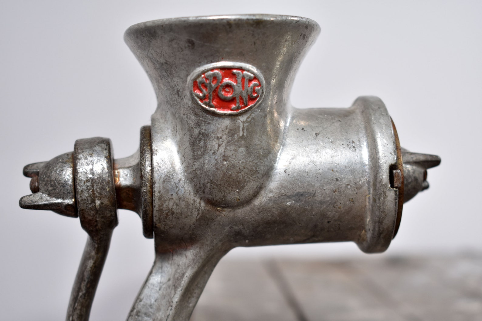 Spong Metal Meat Grinder Vintage Kitchen Decor English Etsy Canada