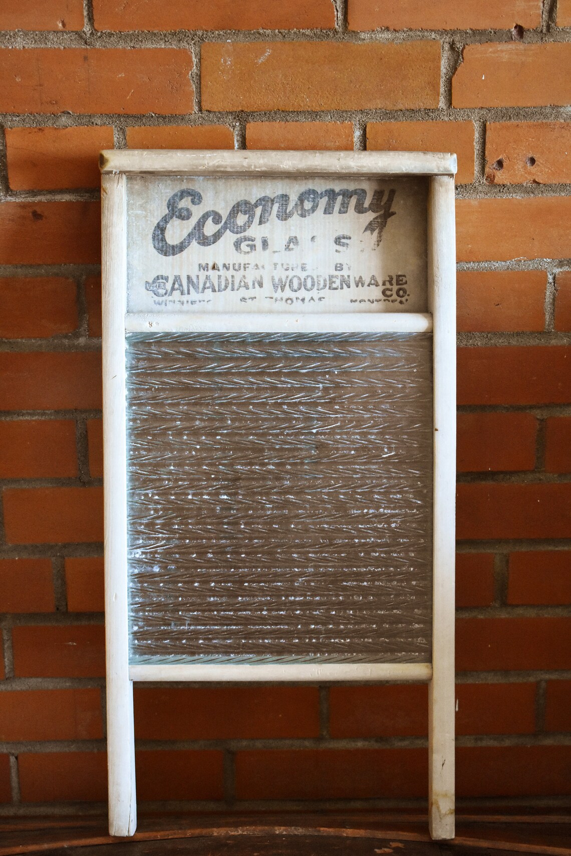 Antique Washboard ECONOMY BRAND Glass Panel Old Wash Etsy
