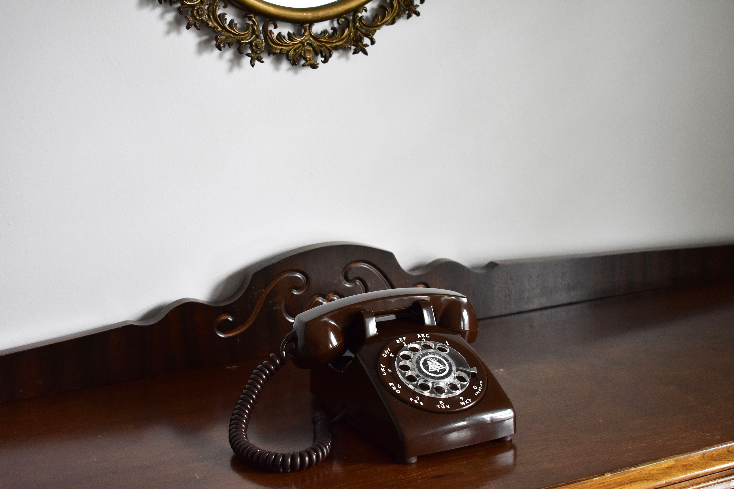 Vintage Telephone Rotary Phone Brown Telephone NORTHERN Etsy