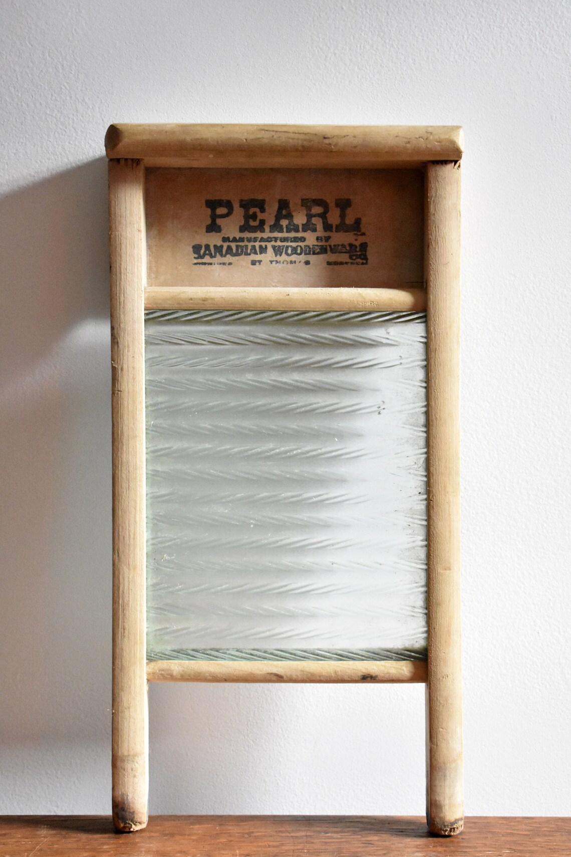 Antique Washboard PEARL BRAND Glass Panel Old Wash Board Etsy Canada