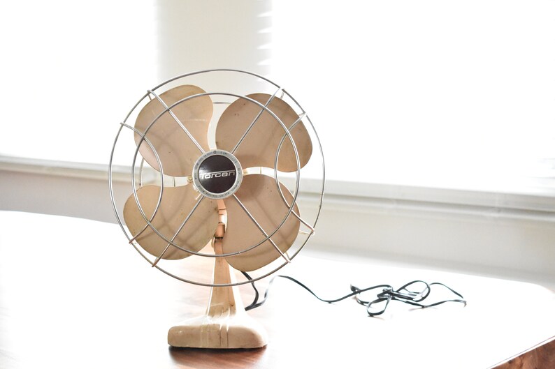 Vintage Metal Desk Fan Torcan Fan Industrial Fan Working Etsy