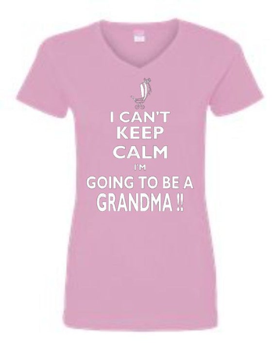 Baby Announcement Grandma Grandma TShirt V Neck TShirts Etsy