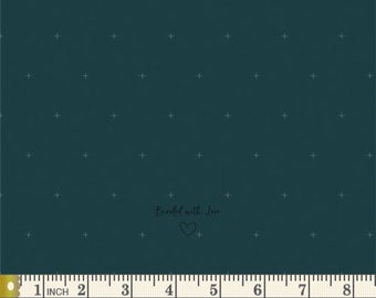 Handstitched Teal GLR-44311 | Gloria by Maureen Cracknell | Art Gallery Fabrics | Quilting Fabric | Continuous Yardage| Fat Quarter