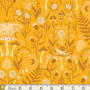 Hidden Land Marigold HZW62312 | Hazelwood by AGF Studio | Art Gallery Fabrics | Quilting Fabric | Continuous Yardage | Fat Quarter