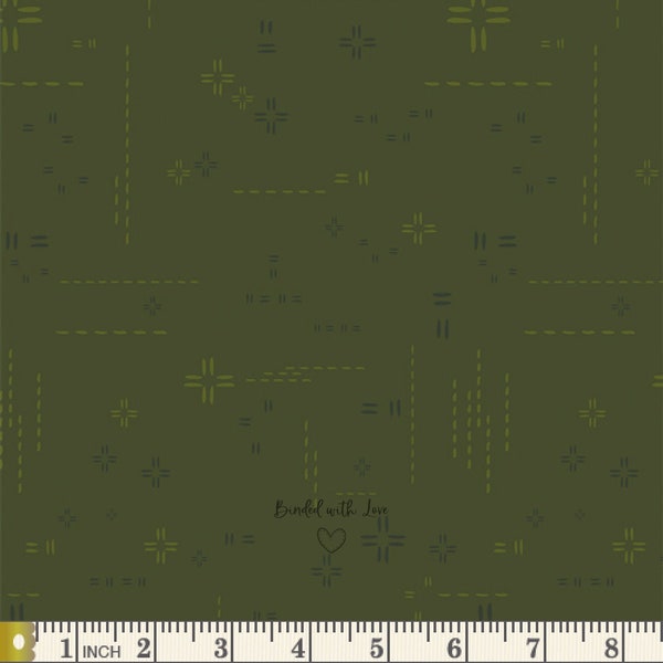 Topiary DSE-725 | Decostitch Elements by Art Gallery Fabrics | Continuous Yardage | Fat Quarter | Green Blender Quilting Fabric