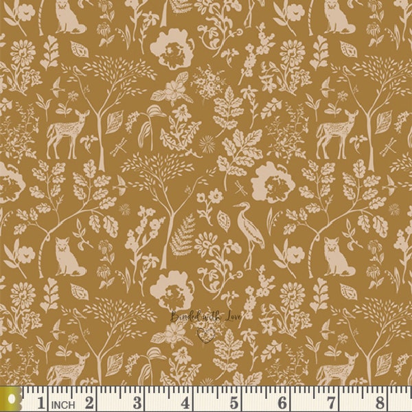 Flora and Fauna Treasured WLW-35613 | Willow by Sharon Holland | Art Gallery Fabrics | Continuous Yardage | Fat Quarter