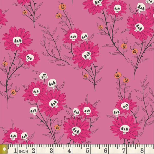 Wicked Blooms SNS-13031 | Sweet 'n Spookier by AGF Studio | Art Gallery Fabrics | Continuous Yardage | Halloween Fabric | End of Bolt