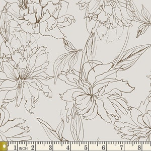 Fair Peonies Traced DCD-31610 | Decadence by Katarina Roccella | Art Gallery Fabrics | Quilting Fabric | Continuous Yardage | Fat Quarter