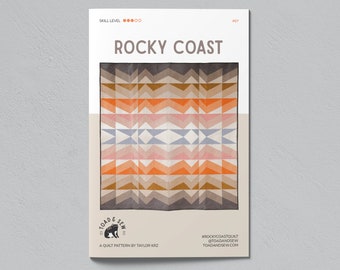Rocky Coast Quilt Pattern by Toad & Sew | Paper Quilt Pattern | Confident Beginner Quilt Pattern