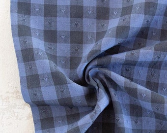 Vichy Dobby Hearts (bleuets) QH-GH55-04-BLUEBERRY | Reine de coeur par Fableism Supply Co. | Yardage continu | Quartier gras