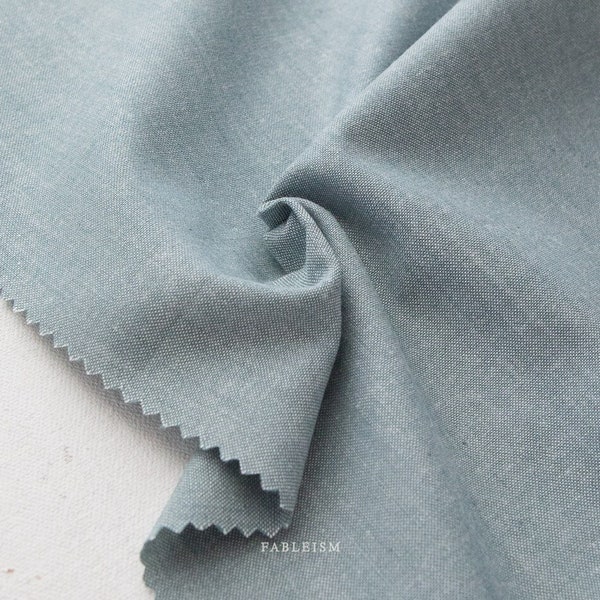 Ether ECW-07-ETHER | Everyday Chambray by Fableism Supply Co. | Continuous Yardage | Fat Quarter | Yarn Dyed Wovens