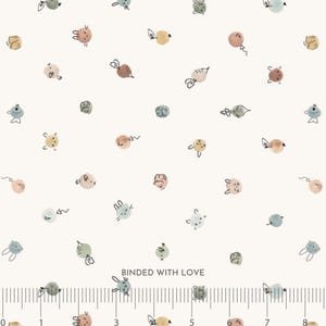 Dots Cream 90949-11 | Cotton-Tale by Bernadett Urbanovics | Figo Fabrics | Continuous Yardage | Fat Quarter | Quilting Fabric