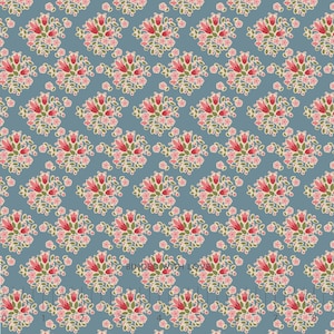 Lulu Blue 130130| Creating Memories Summer by Tone Finnanger | Tilda Fabrics | Continuous Yardage | Fat Quarter