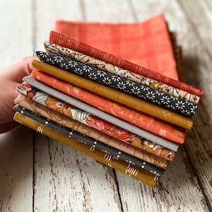 Curated Fat Quarter Bundle |  10 Fat Quarters | Hand Selected Art Gallery Fabrics and Cotton + Steel Quilting Bundle