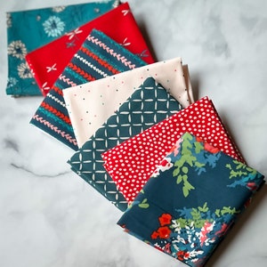 Paquete de cuartos de tela Everlasting de Sharon Holland / 7 cuartos de tela estampados / Art Gallery Fabrics