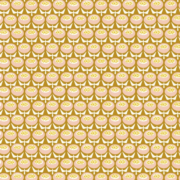 Buttercup Yellow LV804-YE3 | Sweet Floral Scent by Loes van Oosten | Cotton + Steel | Continuous Yardage | Fat Quarter
