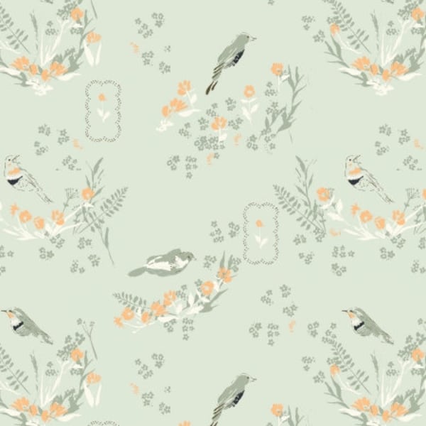 Spring Morning LI300-SM2 | Nightingale by Lissie Teehee | Cotton + Steel | Continuous Yardage | Fat Quarter