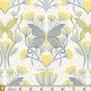 Butterfly Reflection Dawn FRE32308 | Fresh Linen by Katie O&#39;Shea | Art Gallery Fabrics | Continuous Yardage | Quilting Cotton | Fat Quarter