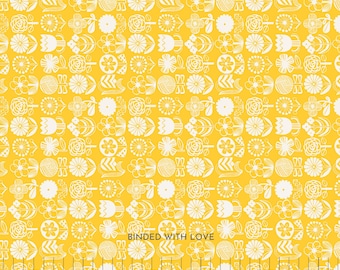 Hana Hana Sun Kissed Yellow HO503-SK1 | Kanpeki Na Hi by Hitomi Osumi | Cotton + Steel