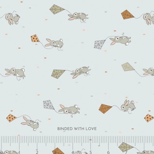Kites Gray 90954-90 | Cotton-Tale by Bernadett Urbanovics | Figo Fabrics | Continuous Yardage | Fat Quarter | Quilting Fabric